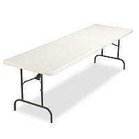 Iceberg IndestrucTable Industrial Folding Table, Rectangular, 96" x 30" x 29", Platinum (65233)