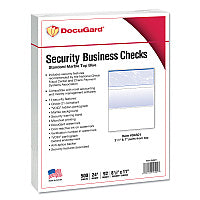 DocuGard Security Business Checks, 11 Features, 8.5 x 11, Blue Marble Top, 500/Ream (04501)