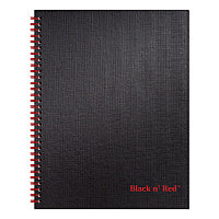 Black n' Red Hardcover Twinwire Notebooks, SCRIBZEE Compatible, 1-Subject, Wide/Legal Rule, Black Cover, (70) 11 x 8.5 Sheets (K67030)