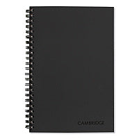 Cambridge Wirebound Guided QuickNotes Notebook, 1-Subject, List-Management Format, Dark Gray Cover, (80) 8 x 5 Sheets (06096)