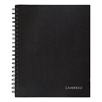 Cambridge Limited Hardbound Notebook with Pocket, 1-Subject, Wide/Legal Rule, Black Cover, (96) 11 x 8.5 Sheets (06100)