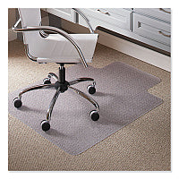 ES Robbins EverLife Light Use Chair Mat for Flat to Low Pile Carpet, Rectangular with Lip, 36 x 48, Clear Pile Carpet - 48" Length x 36" Width x 0.098" Thickness - Lip Size 10" Length x 20" Width - Vinyl - Clear - 1 Each (120023)