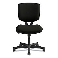 HON Volt Series Leather Task Chair with Synchro-Tilt, Supports Up to 250 lb, 18" to 22.25" Seat Height, Black (5703SB11T)
