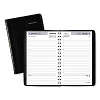 AT-A-GLANCE DayMinder Daily Appointment Book, 8 x 5, Black Cover, 12-Month (Jan to Dec): 2027 (SK4400)