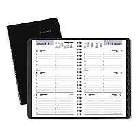 AT-A-GLANCE DayMinder Block Format Weekly Appointment Book, Tabbed Telephone/Add Section, 8.5 x 5.5, Black, 12-Month (Jan to Dec): 2026 (G21000)