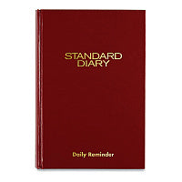AT-A-GLANCE Standard Diary Daily Reminder Book, 2026 Edition, Medium/College Rule, Red Cover, (201) 8.25 x 5.75 Sheets (SD38913)