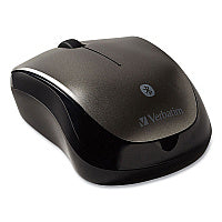 Verbatim Bluetooth Wireless Tablet Multi-Trac Blue LED Mouse, 2.4 GHz Frequency/30 ft Wireless Range, Left/Right Hand Use, Graphite (98590)