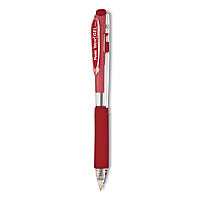 Pentel WOW! Gel Pen, Retractable, Medium 0.7 mm, Red Ink, Clear/Red Barrel, Dozen (K437B)
