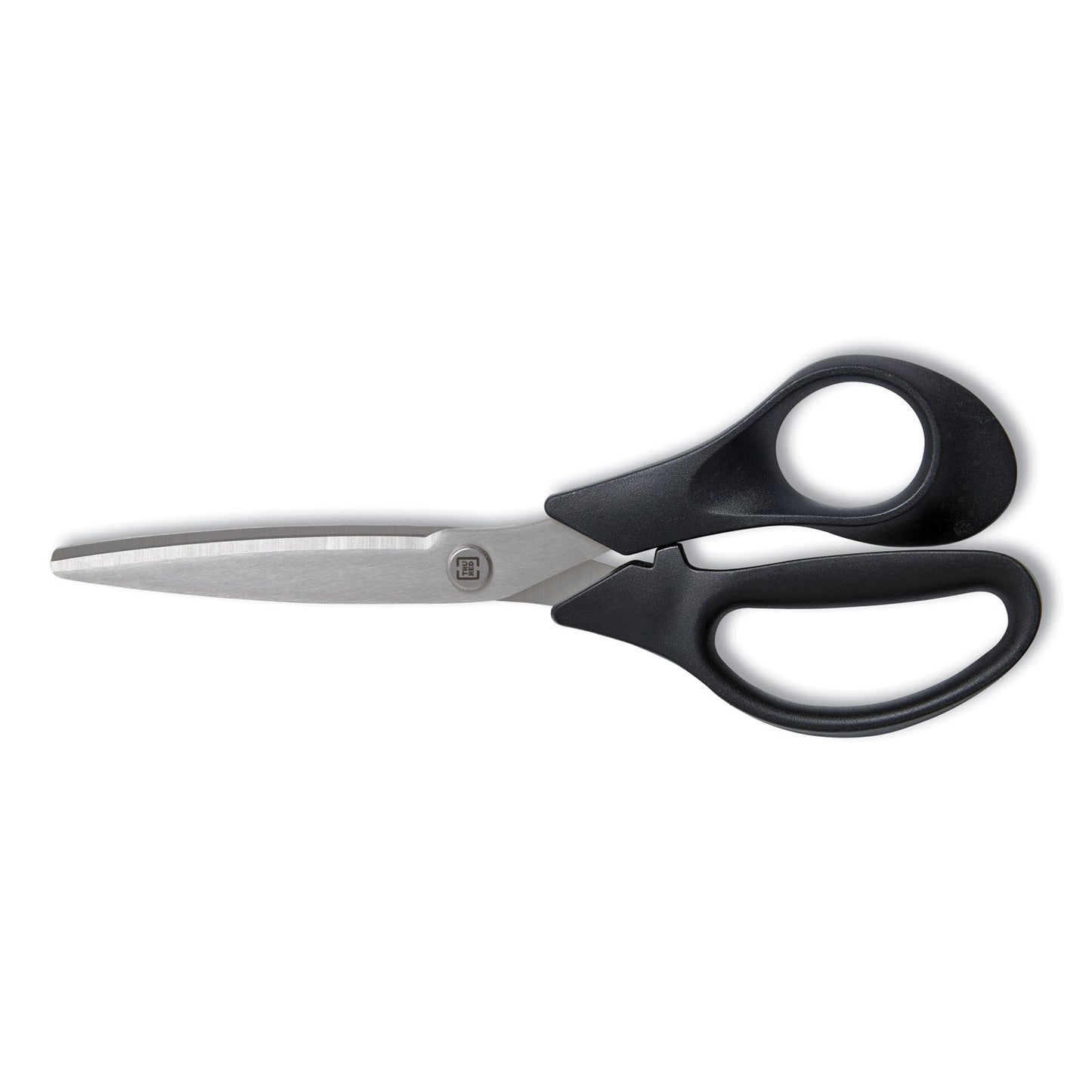 TRU RED Stainless Steel Scissors, 8" Long, 3.58" Cut Length, Straight Black Handle (24380510)