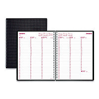 Brownline DuraFlex Weekly Planner, 11 x 8.5, Black Cover, 12-Month (Jan to Dec): 2026 (CB950VBLK)