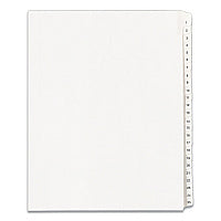 Avery Preprinted Legal Exhibit Side Tab Index Dividers, Allstate Style, 25-Tab, 1 to 25, 11 x 8.5, White, 1 Set, (1701) (01701)