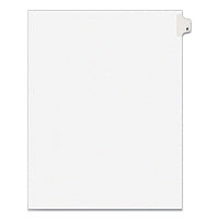 Preprinted Legal Exhibit Side Tab Index Dividers, Avery Style, 26-Tab, A, 11 x 8.5, White, 25/Pack, (1401) (01401)
