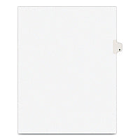 Preprinted Legal Exhibit Side Tab Index Dividers, Avery Style, 10-Tab, 8, 11 x 8.5, White, 25/Pack (11918)