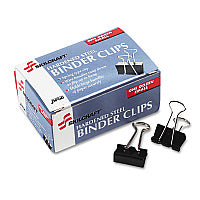 AbilityOne NSN2828201, SKILCRAFT Binder Clip, Small, Black/Silver, Dozen
