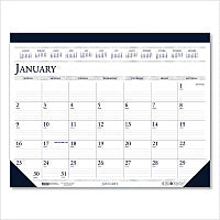 House of Doolittle Recycled Two-Color Monthly Desk Pad Calendar, 18.5 x 13, Perforated White/Blue/Gray Sheets, 12-Month (Jan-Dec): 2026 (1506)