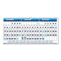 House of Doolittle Recycled Three-Month Format Wall Calendar, Horizontal Orientation, 17 x 8, White Sheets, 14-Month: Dec 2025 to Jan 2027 (3647)