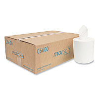 Morcon Paper Morsoft Center-Pull Roll Towels, 2-Ply, 6.9" dia, White, 600 Sheets/Roll, 6 Rolls/Carton (C6600)