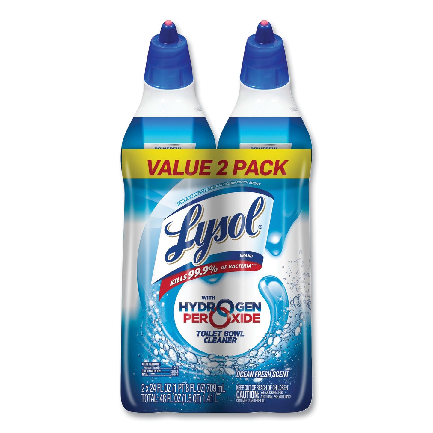 Lysol(R) Toilet Bowl Cleaner w/Hydrogen Peroxide, 24 oz., 2 Bottles (96084PK)