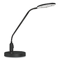 Alera Clamp-On, 3 Diopter LED Desktop Magnifier, 6.88w x 16.63d x 16.75h, Black (ALELEDM765B)