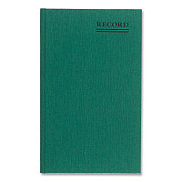 National Paper Emerald Series Account Book, Green Cover, 12.25 x 7.25 Sheets, 150 Sheets/Book (56111)