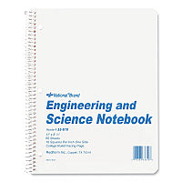 National Paper Engineering and Science Notebook, Quadrille Rule (10 sq/in), White Cover, (60) 11 x 8.5 Sheets (33610)