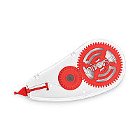 Universal Correction Tape Dispenser, Non-Refillable, Transparent Red Applicator, 0.2" x 315", 2/Pack (UNV75602)