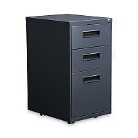 Alera File Pedestal, Left or Right, 3-Drawers: Box/Box/File, Legal/Letter, Charcoal, 14.96" x 19.29" x 27.75" (ALEPABBFCH)