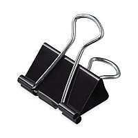 Universal Binder Clips, Mini, Black/Silver, 12/Box (UNV10199)