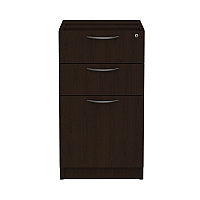 Alera Valencia Series Full Pedestal File, Left/Right, 3-Drawers: Box/Box/File, Legal/Letter, Espresso, 15.63" x 20.5" x 28.5" (ALEVA532822ES)