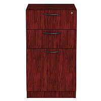 Alera Valencia Series Full Pedestal File, Left/Right, 3-Drawers: Box/Box/File, Legal/Letter, Mahogany, 15.63" x 20.5" x 28.5" (ALEVA532822MY)