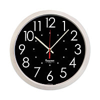 AbilityOne 6645016986560 SKILCRAFT High Contrast Quartz Wall Clock, 14.5" Overall Diameter, White Case, 1 AA (sold separately)