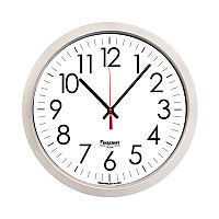 AbilityOne 6645016986555 SKILCRAFT Silver Quartz Wall Clock, 14.5" Overall Diameter, 1 AA (sold separately)
