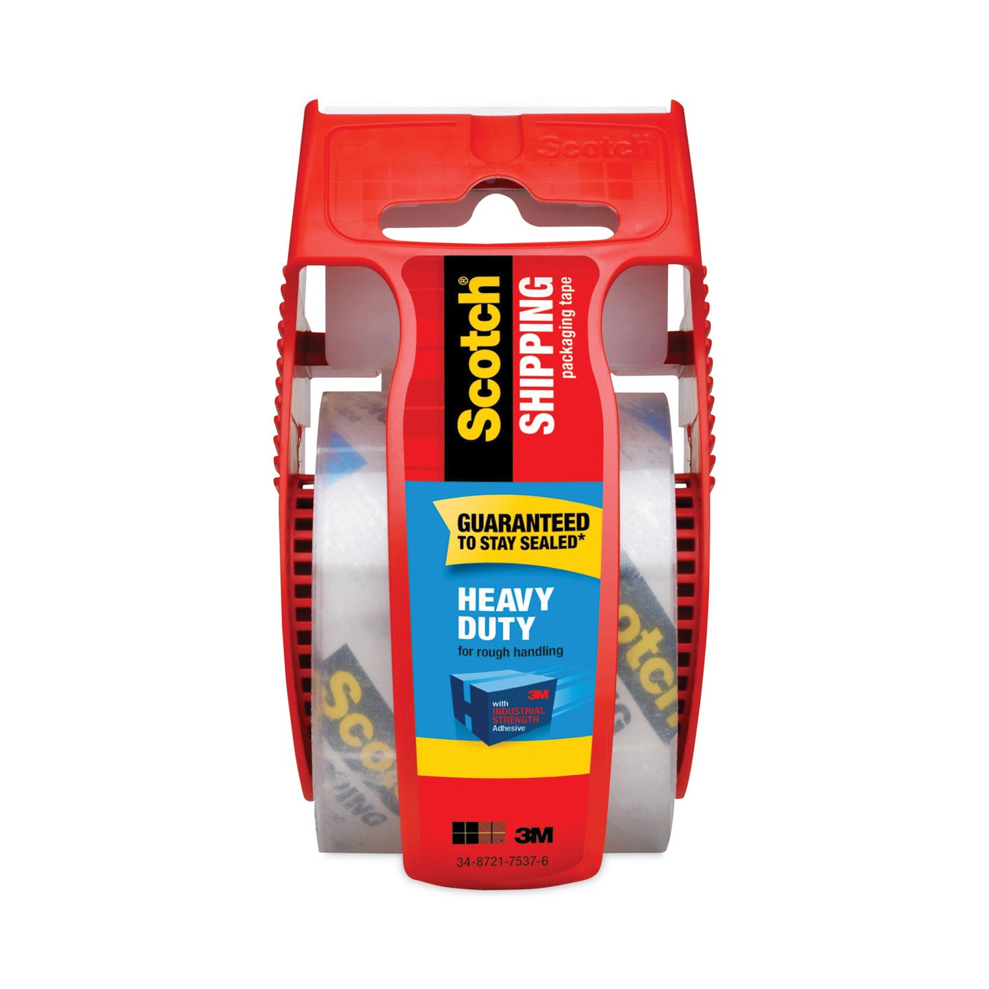 Scotch 3850 Heavy-Duty Packaging Tape with Dispenser, 1.5" Core, 1.88" x 66.66 ft, Clear (142)