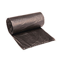 Boardwalk High-Density Can Liners, 60 gal, 14 mic, 38" x 58", Black, Perforated Roll, 25 Bags/Roll, 8 Rolls/Carton (385814K)