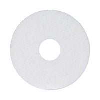 Boardwalk(R) Standard 12" Diameter Polishing Floor Pads, White, 5 Pads (BWK4012WHI)