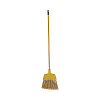 Boardwalk(R) Poly Bristle Angler Broom, 49" Handle, Black, 12/Carton (BWK932M)