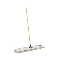 Boardwalk(R) Cut-End Dust Mop Kit, 36 x 5, 60" Wood Handle, Natural (BWKM365C)