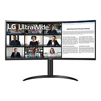 LG 34BR55QC-B 34" Class UWQHD Curved Screen LCD Monitor - 21:9 - Textured B
