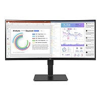 LG 34BQ77QE-B 34" Class Curved Screen LED Monitor - 21:9 - Textured Black -