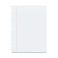 Pacon Composition Paper, 5-Hole, 8 x 10.5, Wide/Legal Rule, 500/Pack (2441)