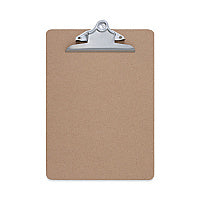 Universal Hardboard Clipboard, 1.25" Clip Capacity, Holds 8.5 x 11 Sheets, Brown (UNV40304)