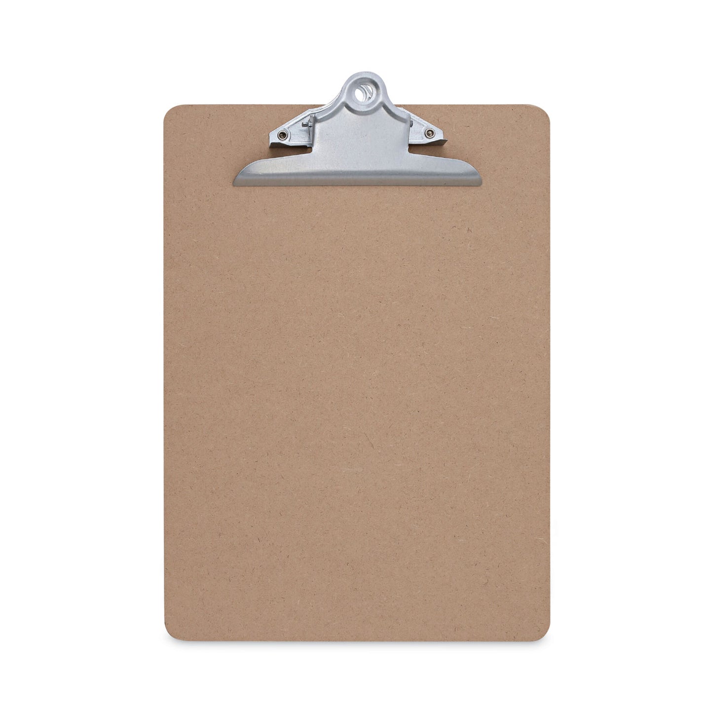 Universal Hardboard Clipboard, 1.25" Clip Capacity, Holds 8.5 x 11 Sheets, Brown (UNV40304)