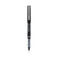 Pilot Precise V7 Roller Ball Pen, Stick, Fine 0.7 mm, Black Ink, Black/Clear Barrel, Dozen (35346)