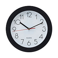 Universal Bold Round Wall Clock, 9.75" Overall Diameter, Black Case, 1 AA (sold separately) (UNV10421)