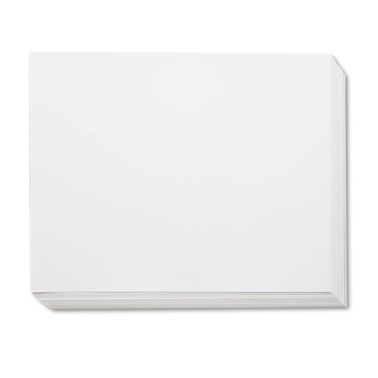 Pacon Four-Ply Railroad Board, 22 x 28, White, 100/Carton (104225)