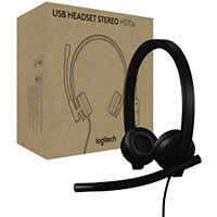 Logitech H570e - Binaural Wired Headset - USB-C - Microsoft Teams - Black