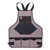 ergodyne Arsenal 5704 Canvas Tool Apron, 22 Compartments, 25.5 x 28, Canvas, Gray (13694)