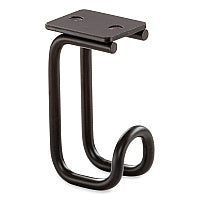 Safco Table Hooks, 1.25 x 1.75 x 3.25, Black, 24/Pack (2255BL)