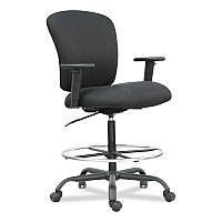 Alera Mota Series Big and Tall Stool, Supports Up to 450 lb, 28.74" to 32.67" Seat Height, Black (ALEMT4610)