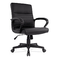 Alera Breich Series Manager Chair, Supports Up to 275 lbs, 16.73" to 20.39" Seat Height, Black Seat/Back, Black Base (ALEBC42B19)